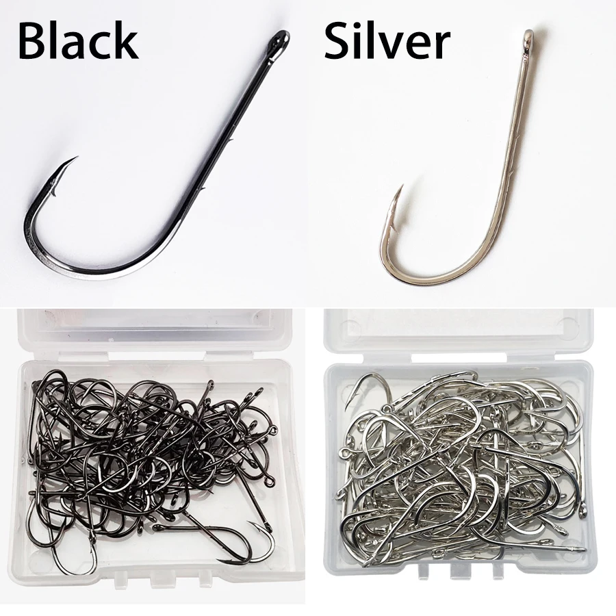 Fishing Hooks 100Pcs Baitholde - Fishing Hook Offset review and price