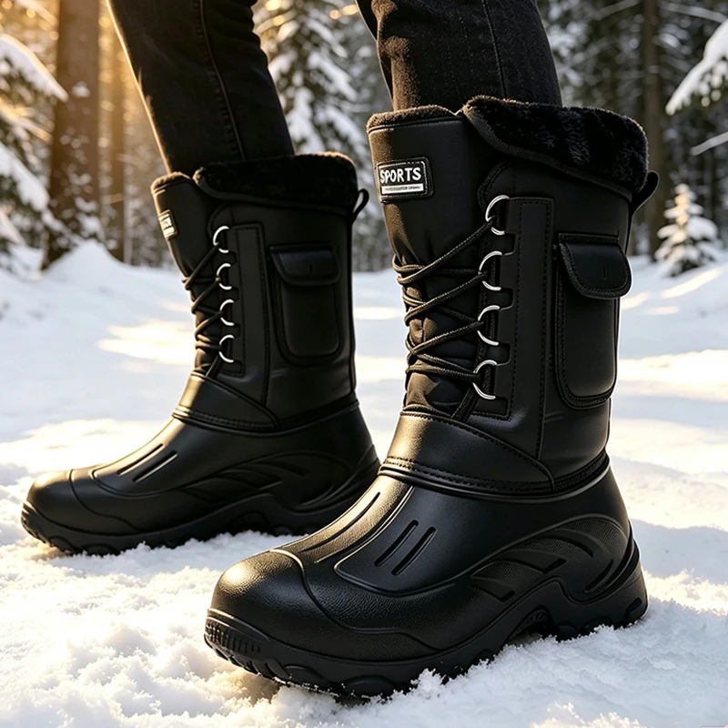 Men Winter Snow Boots Outdoor  - Fishing Hook Size review and price