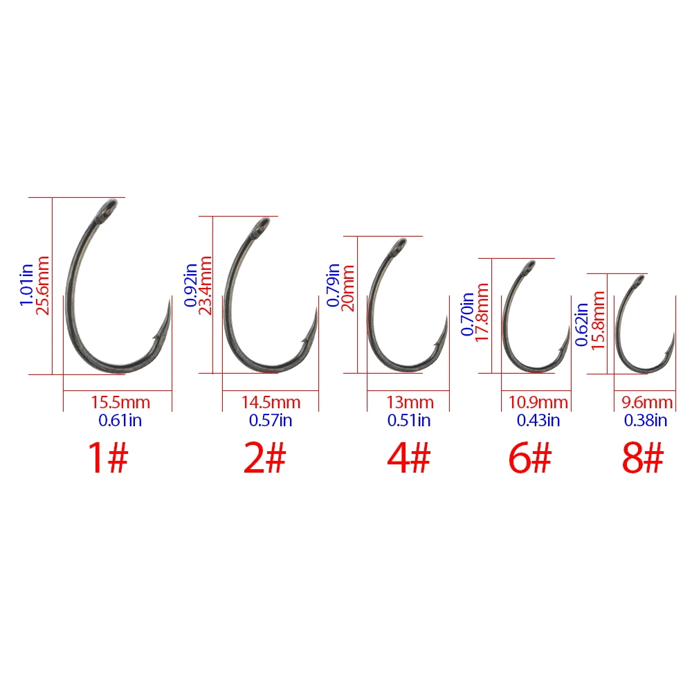 Hirisi 50pcs Eyed Barbed Fishi - Fishing Hook Assortment review and price